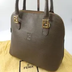 激レア✨ FENDI ハンドバッグ エピ FF金具 ヴィンテージ グレー 本革