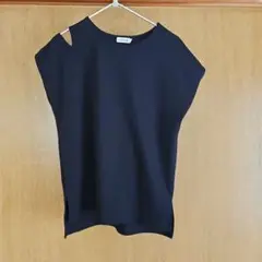 LEPSIM ブラック カットアウトTシャツ M