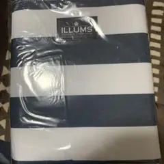 ILLUMS ネイビーとホワイト ストライプ エコバッグ