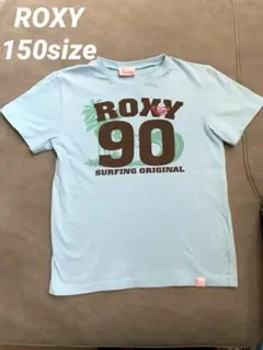 ROXY ロキシーTシャツ サーフィン 90 ロゴ入り水色150サイズ 半袖