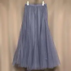 axes femme チュールロングスカート ラベンダー
