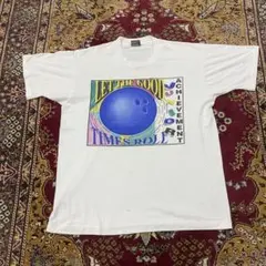 90s シングルステッチ USA製 ボーリング大会 記念 アート スポンサー T