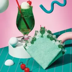 近沢レース クリームソーダ シーズンタオル 昭和レトロ 喫茶店 サイダー