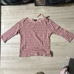 Sonia Rykiel ピンク ストライプ Tシャツ 38