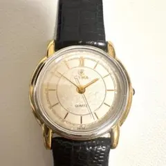 CYMA 腕時計 不動品 シーマ アイボリー 文字盤 クォーツ ３針 718