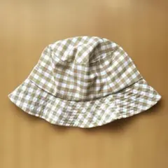 チェック柄　バケットハット