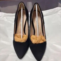 seven twelve thirty パンプス 黒×ラメ