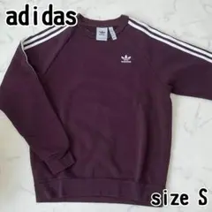 adidas パープル ラグランスリーブ トレーナー