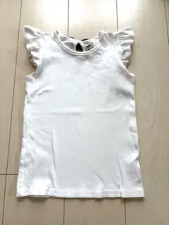 Bee des Bee 後ろリボンホワイトタンクトップ　130cm