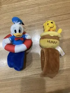 【美品】ドナルドダック　プーさんのぬいぐるみキーホルダー　リストバンド