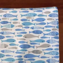 クール生地　ウォータークールクロス　魚青 100　2a