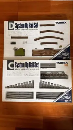 TOMIX システムアップレールセットC・D 2セット Yahoo!オークション -「システムアップレールセット」(鉄道模型