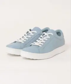 ECCO soft 60【26.0cm】エコー ソフトレザースニーカ ブルー