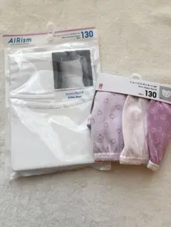 新品 ユニクロ UNIQLO エアリズム キャミソール ＆ショーツ 130