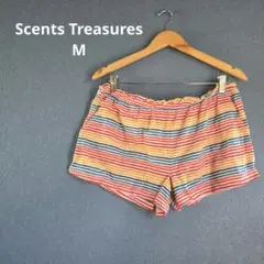 ストライプ ショートパンツ 【M】カラフル（赤青黄）
