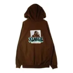 X-LARGE ブラウン パーカー