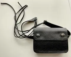 美品 HERMES ポシェットグリーン クシュベル ブラック ウエストポーチ