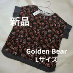【Golden Bear】新品 花柄 半袖Tシャツ LL チュニック オーバー