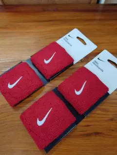 新品【4個セット】Nike リストバンド レッド