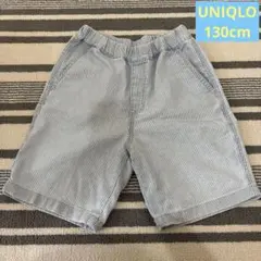 UNIQLO 130cm ストライプ　半ズボン　ハーフパンツ