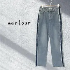marjour マージュール ストレートデニム ライトブルー