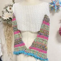 手編み チュニック ニット サマーセーター ストール