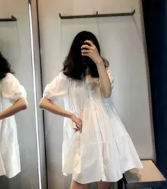 ワンピース ミニワンピース ミニ フレアワンピース ワンピ シャツ シャツワンピ