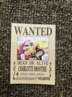 ワンピース　onepiece 手配書ステッカー　シャーロット・スムージー