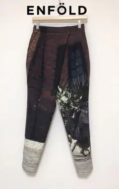 希少 美品【ENFOLD】プリント ジョッパーズ パンツ