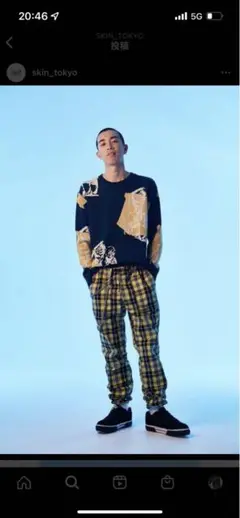 skin tokyo スキントウキョウ チェックパンツ 2018AW