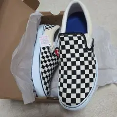 Vans V98CLA スリッポン ブラック/ホワイト チェック 10H