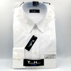 YUKIKO HANAI 長袖ワイシャツ 形状安定 マイクロポリエステル 白