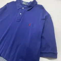 【美品】ポロバイラルフローレン 半袖 ポロシャツ ネイビー メンズXL