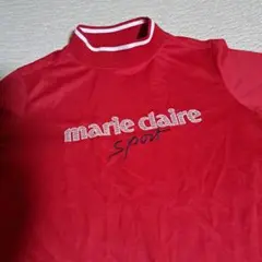 marie claire スポーツシャツ 赤 半袖