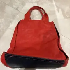 レザー製トートバッグ 赤　GAP