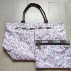 LeSportsac 花柄ハンドバッグ ポーチ付き