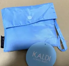 【新品】KALDIエコバッグ(ライトブルー タグ付き)
