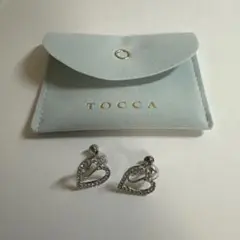 TOCCA ハート型イヤリング ガラス製