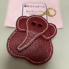 ★新品★ハンドメイド　本革ゾウのコインケース