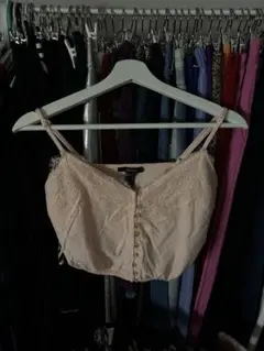 Forever 21 ベージュ レースキャミソール S