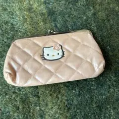 キルティング　キティ　がま口　ピンク