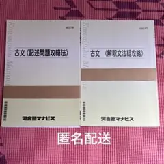 マナビス　古文　解釈文法総攻略　記述問題攻略法