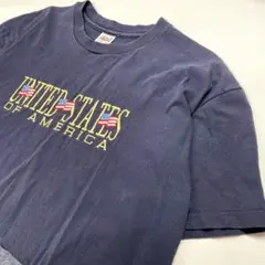 USA製 90's ヴィンテージ Tシャツ シングルステッチ ロゴ刺繍 XL