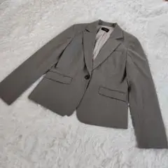 大きいサイズ　SUCRE テーラード ジャケット グレー ストライプ XL