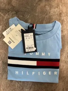 TOMMY HILFIGER 水色 Tシャツ IT 7 新品
