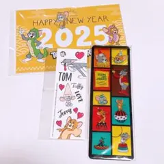 トムとジェリー　年賀状　トムジェリマーケット　特典　しおり　ブックマーク