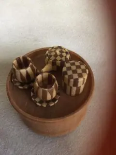 和風 お茶セット 寄木細工 ミニチュア