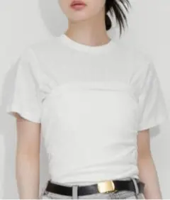 ADAM ET ROPE　2wayベアトップTee　ホワイト
