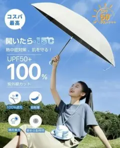 日傘【現役皮膚科医監修 JIS認証&段階収納】100遮光遮熱 折り畳み傘