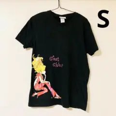 水森亜土 亜土ちゃん Tシャツ Sサイズ 黒 ブラック カットソー アドちゃん